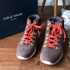 Cole Haan Zero Grand boot in chestnut/orange